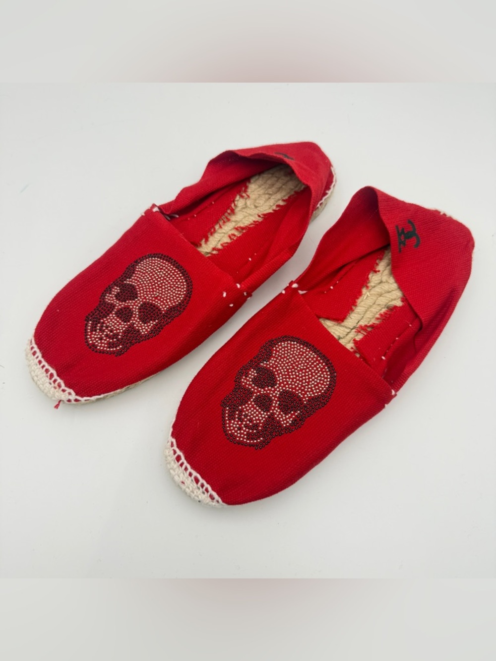 New Cousu Main Espadrille Studded Skull Shoes